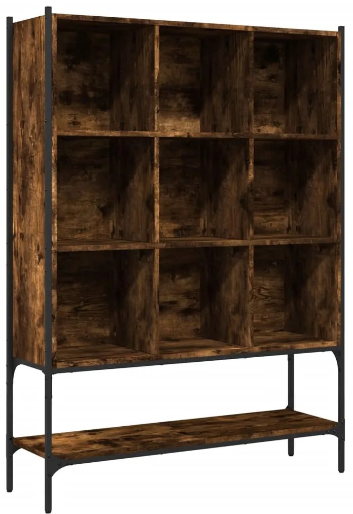 Libreria Rovere Fumo 102x30x141,5 cm in Legno Multistrato