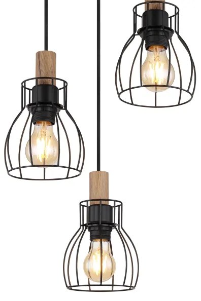 Globo 15326-3H1 - Lampadario a sospensione con filo MINA 3xE27/40W/230V