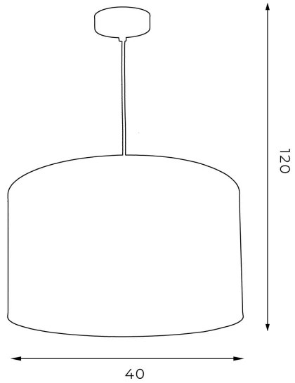 Lampadario a sospensione con filo ARDEN 1xE27/60W/230V diametro 40 cm nero/bianco