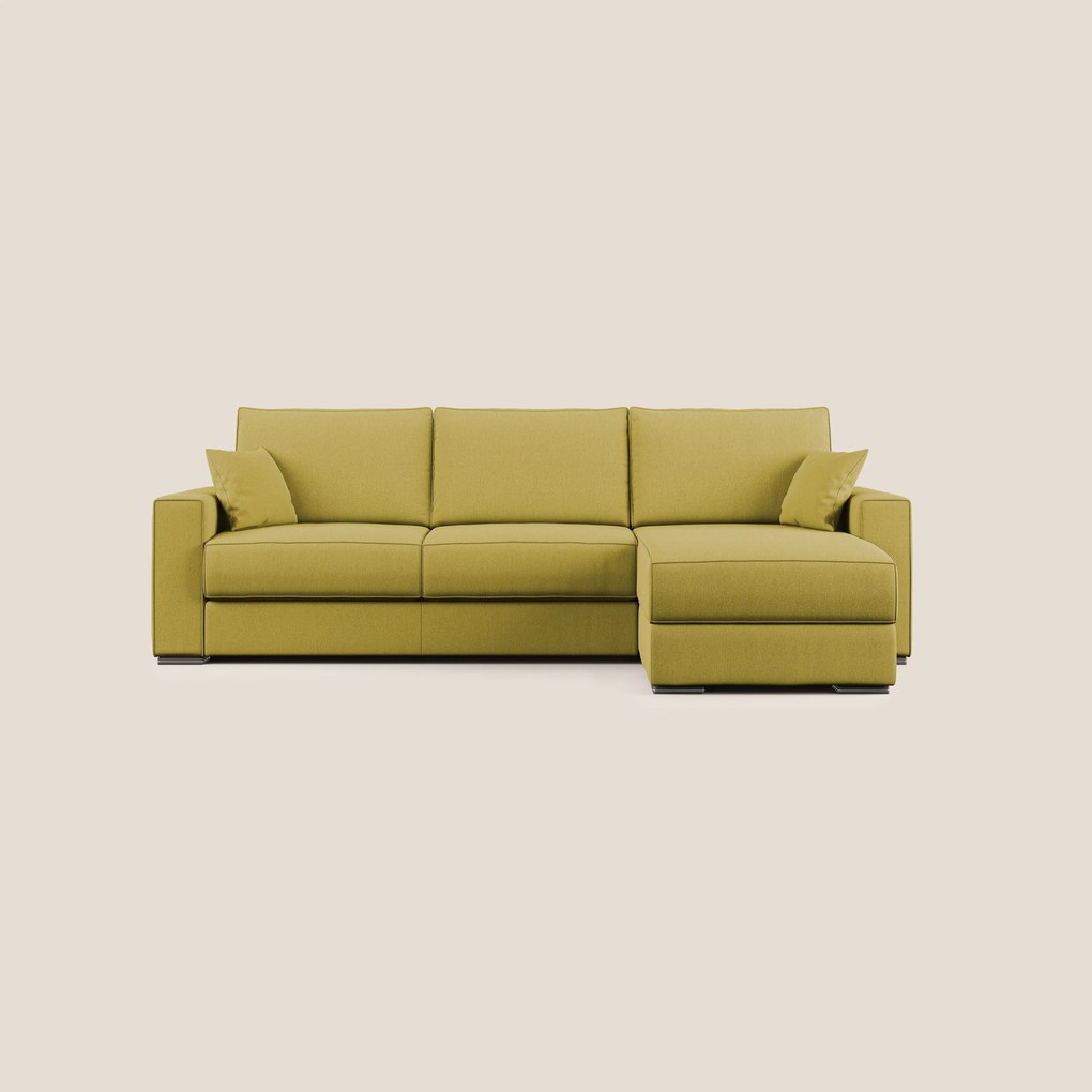 Dream Divano letto angolare in tessuto smacchiabile T05 giallo