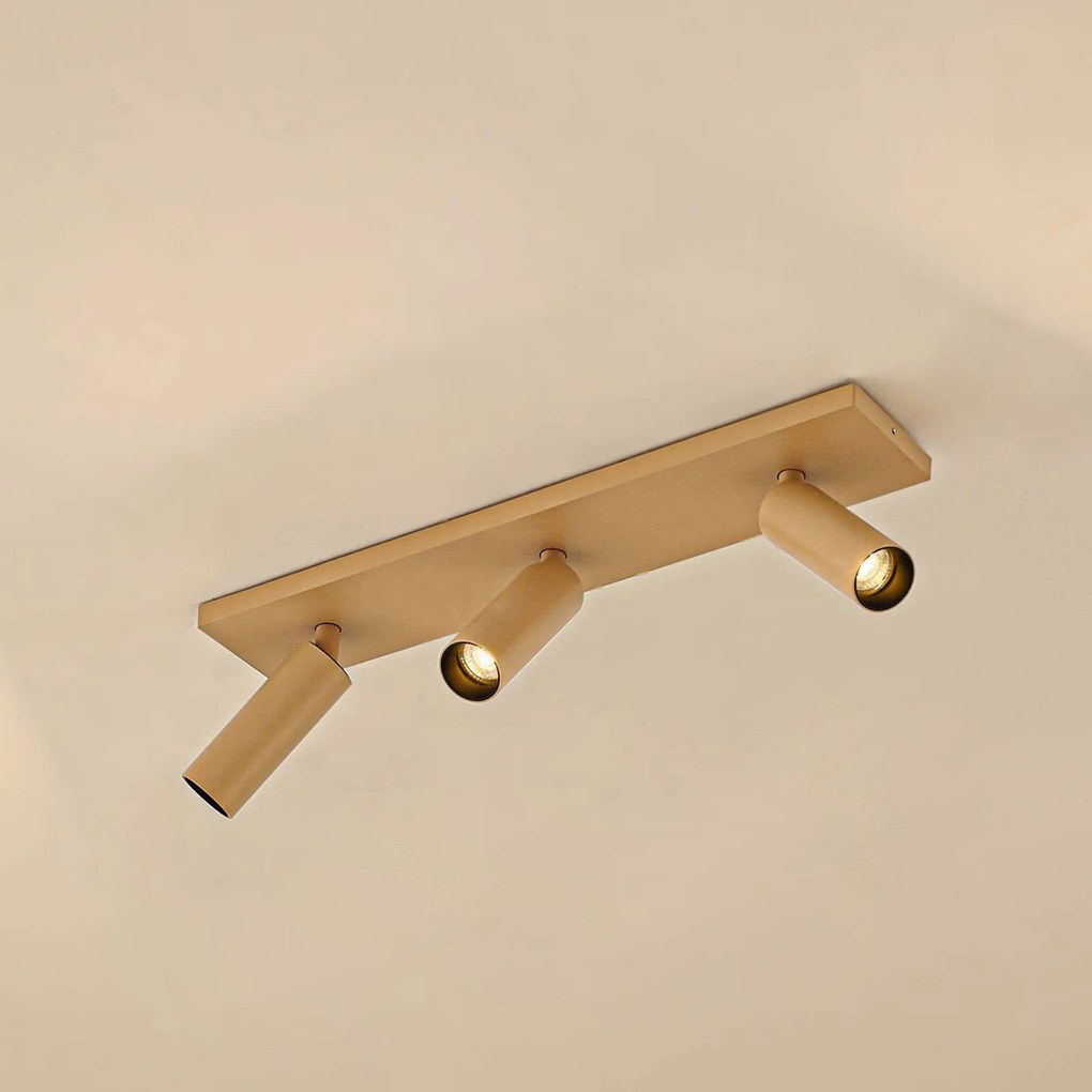 Arcchio Faretto da soffitto Brinja Slim, marrone, a 3 luci, GU10 MR11 Slim Arcchio, dimmerabile, Marrone / Ruggine, Corridoio, Alluminio, Moderno, Faretto