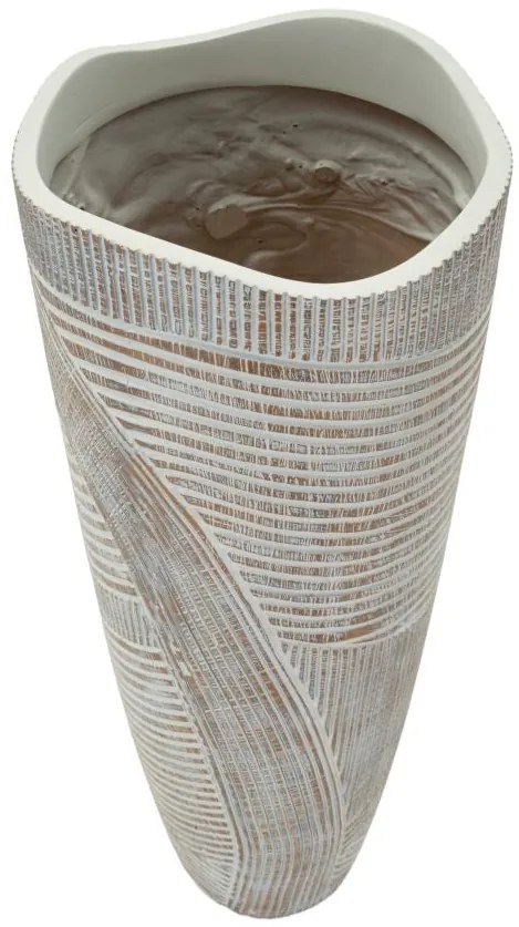 Vaso Resina Woody Cm Ø 19X55 Design Elegante e Versatile