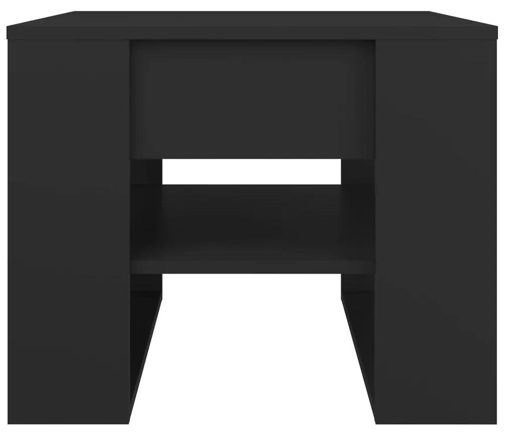 Tavolino da salotto nero 55,5x55x45 cm in legno multistrato