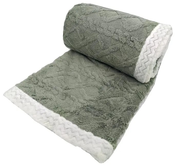 Coperta verde in sherpa 150x200 cm Island - My House