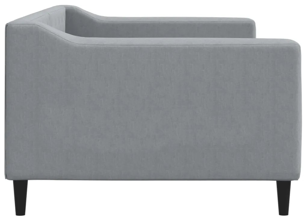 Letto da giorno grigio chiaro 90x200 cm in tessuto