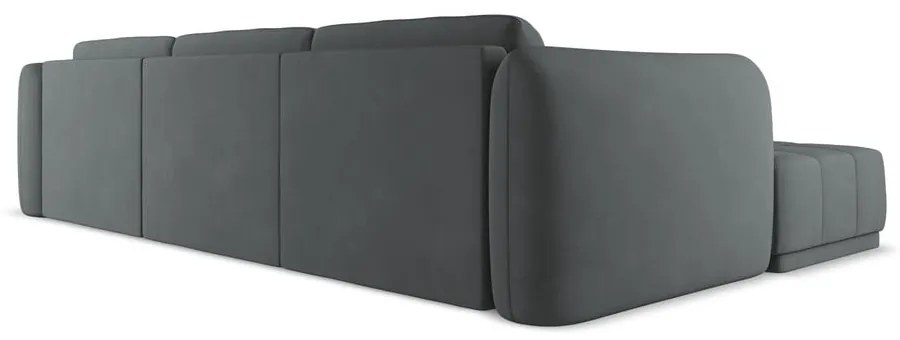 Divano angolare grigio scuro (con penisola a sinistra) Hoku – Makamii