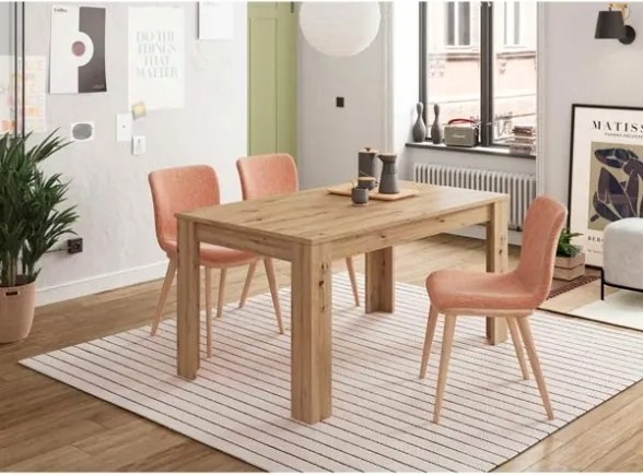 Tavolo Da Pranzo Allungabile 140-190x90 Cm Kendra Rovere Nodi