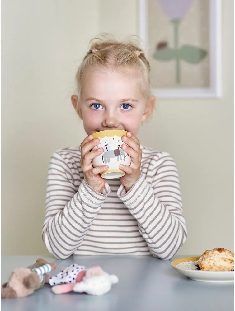 Tazza per bambini gialla e color crema in gres 150 ml Celebrate – Bloomingville Mini