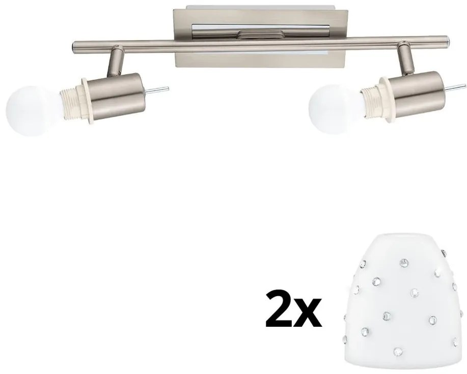Eglo - Faretto LED MY CHOICE 2xE14/4W/230V cromo/bianco