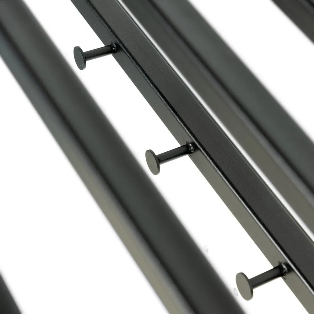 Attaccapanni da parete nero in metallo con scaffale 76 cm Marco – Spinder Design