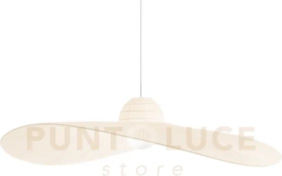 Madame lampadario sospeso in metallo 110cm avorio 1 luce attacco e27