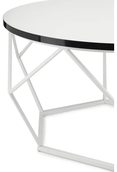 Tavolino DIAMOND 40x70 cm nero/bianco