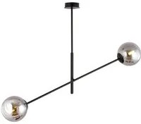 Lampada a Sospensione Linear, Nero, Acciaio, 102x51x14 cm, EPIKASA