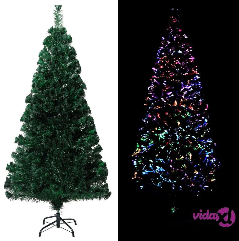 vidaXL Albero Natale Artificiale con Supporto 120 cm in Fibra Ottica