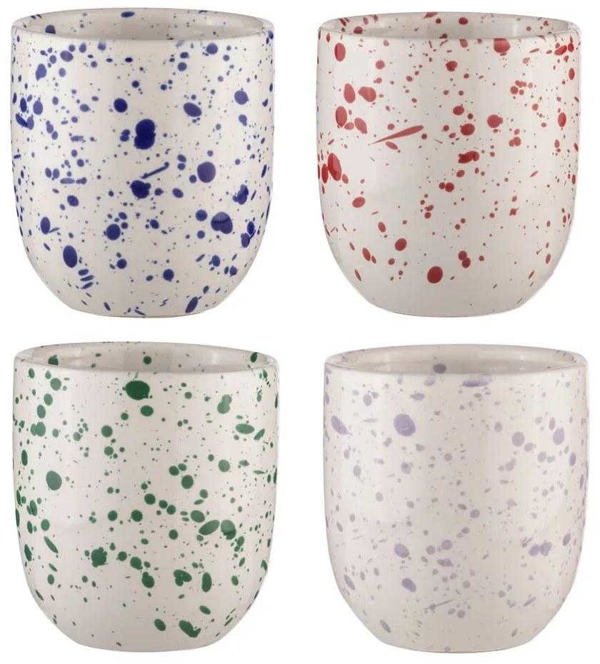 Set di 4 tazze in gres bianco da 350 ml Carnival - Ladelle