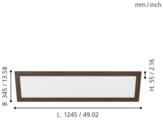 Eglo 99476 - Plafoniera LED PIGLIONASSO LED/32W/230V 345x1245 mm