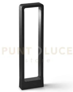 Nature paletto da esterno 4000k 698lm 12w ip65 nero h.60cm