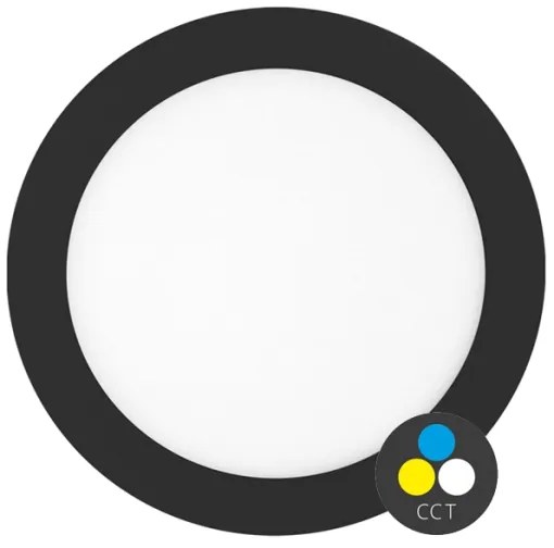 Ecolite LED-WSL-CCT/18W/CR- Lampada LED da incasso LADA LED/18W/230V IP44 nero