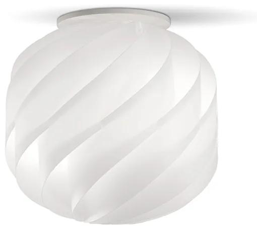 Plafoniera Moderna Globe 1 Luce In Polilux Bianco D40 Made In Italy