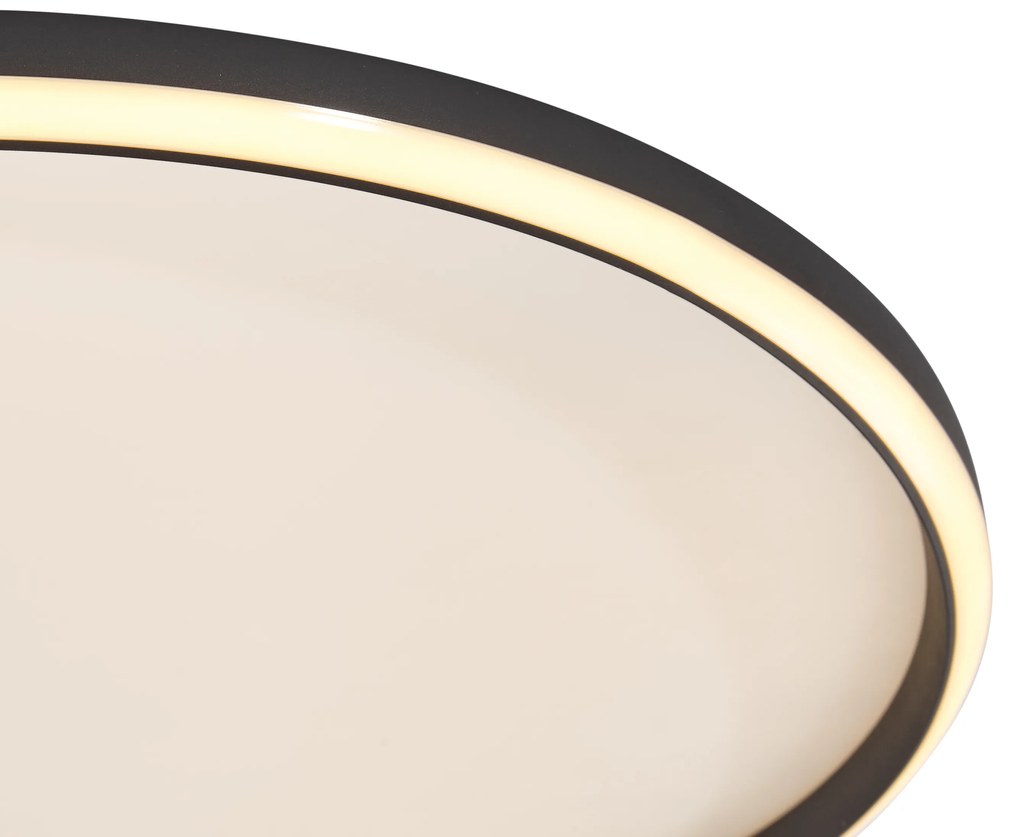 Plafoniera di design nera e bianca con LED dimmerabile a 3 livelli - Xavi
