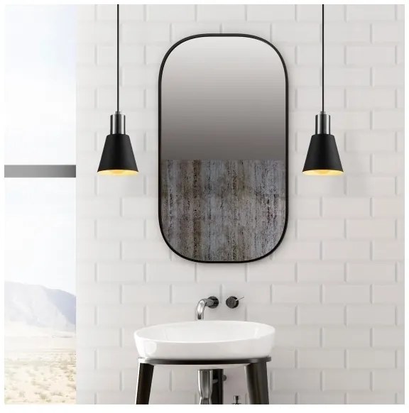 Lampadario su filo KEM 1xE27/40W/230V nero