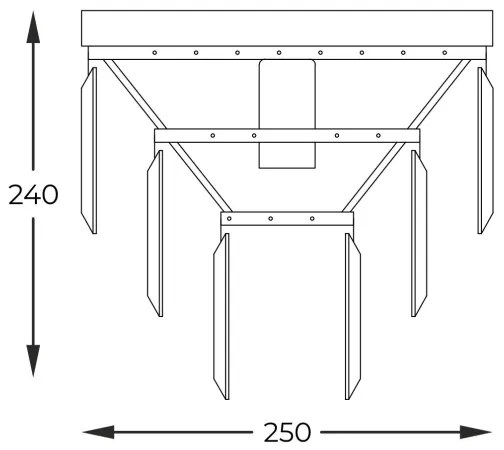 Zuma Line C17106/1 - Plafoniera AMEDEO 1xE27/40W/230V oro