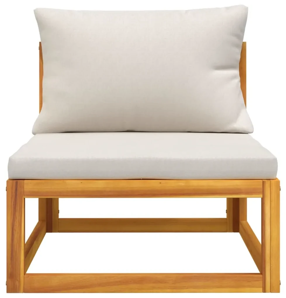 Set divani da giardino 2pz con cuscini legno massello di acacia