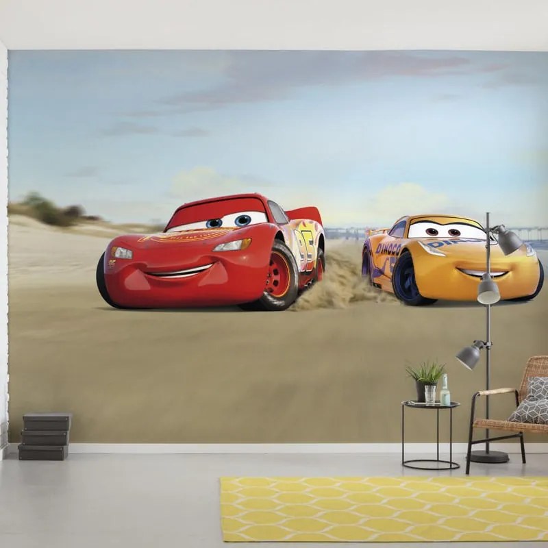 Fotomurale KOMAR Cars beachrace, Multicolore 368X254 cm