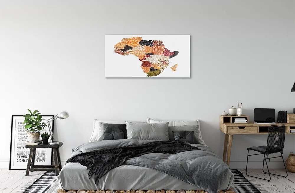 Quadro su vetro Mappa delle spezie 100x50 cm