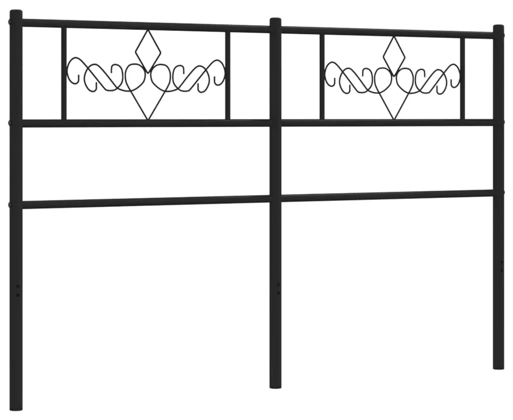 Testiera in metallo nero 120 cm