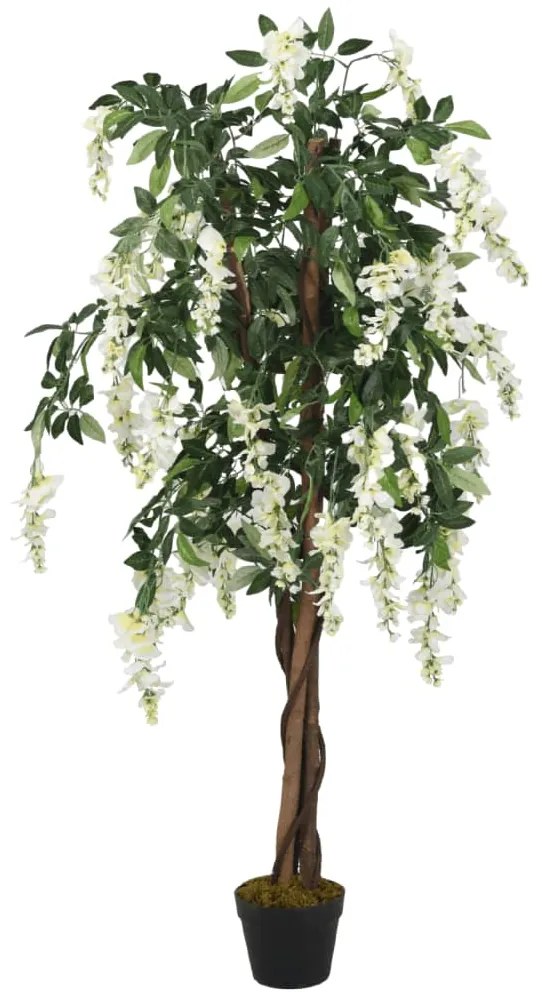 Glicine Artificiale 560 Foglie 80 Cm Verde E Bianco /