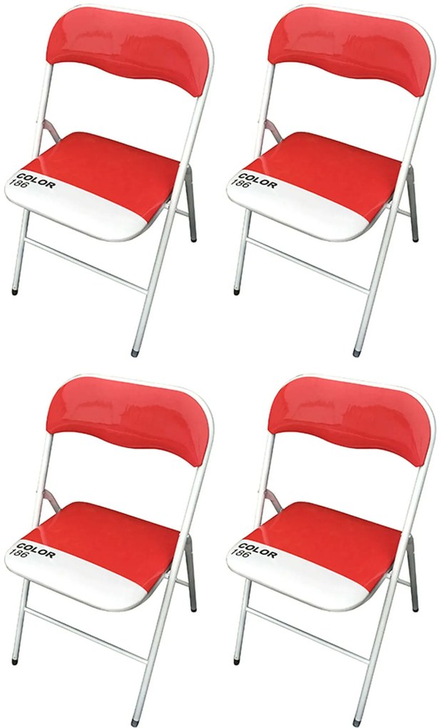 LUCIE - sedia pieghevole salvaspazio set da 4 bicolor