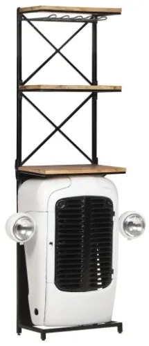 Cantinetta Vini a Trattore 49x31x170 cm Legno di Mango Grezzo