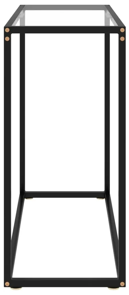 Tavolo consolle trasparente 80x35x75 cm in vetro temperato