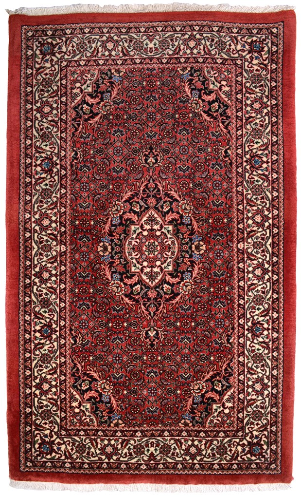 Bidjar Tappeto 140x90 Rosso (Iran) Annodato A Mano