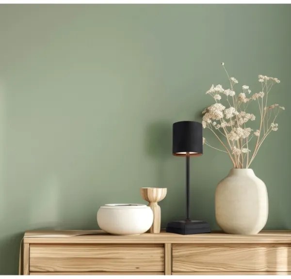 Globo 58487B - Lampada da tavolo LED ricaricabile dimmerabile a sfioramento DIXON 1,5W/5V 2200 mAh nero