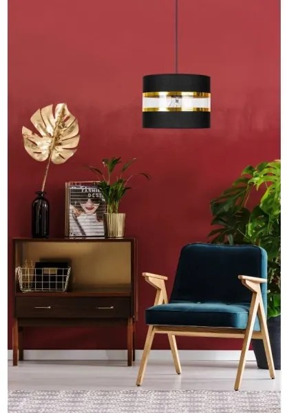 Lampadario a sospensione con filo LIND 1xE27/60W/230V nero