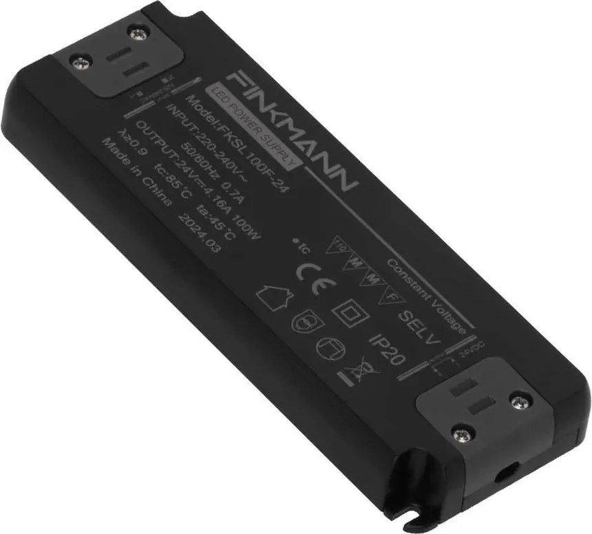Alimentatore FINKMANN 100W 24V IP20 Ultrasottile per Mobili