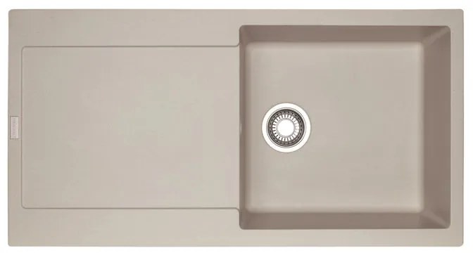 Lavello integrato 1 vasca con gocciolatoio laterale destro o sinistro FRANKE Maris fragranite L 50 x L 97 cm sabbia