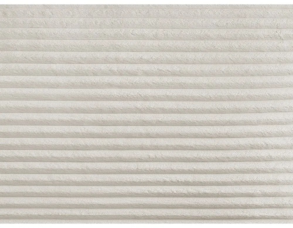 Divano color crema allungabile con rivestimento in velluto a coste 257 cm Lucien – Bobochic Paris