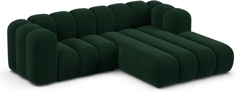 Divano angolare verde scuro ad angolo destro Lupine - Micadoni Home