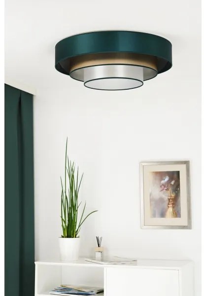 Duolla - Plafoniera LED LUNETA LED/26W/230V diametro 60 cm 4000K verde/oro
