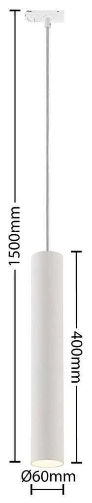 Lampada a sospensione Lindby Linaro, 40 cm, bianco, monofase, Ø 6 cm