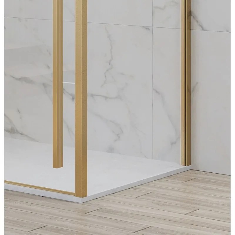 Kamalu - Box doccia 70x120 telaio colore oro scorrevole vetro 8mm | KSA5000G