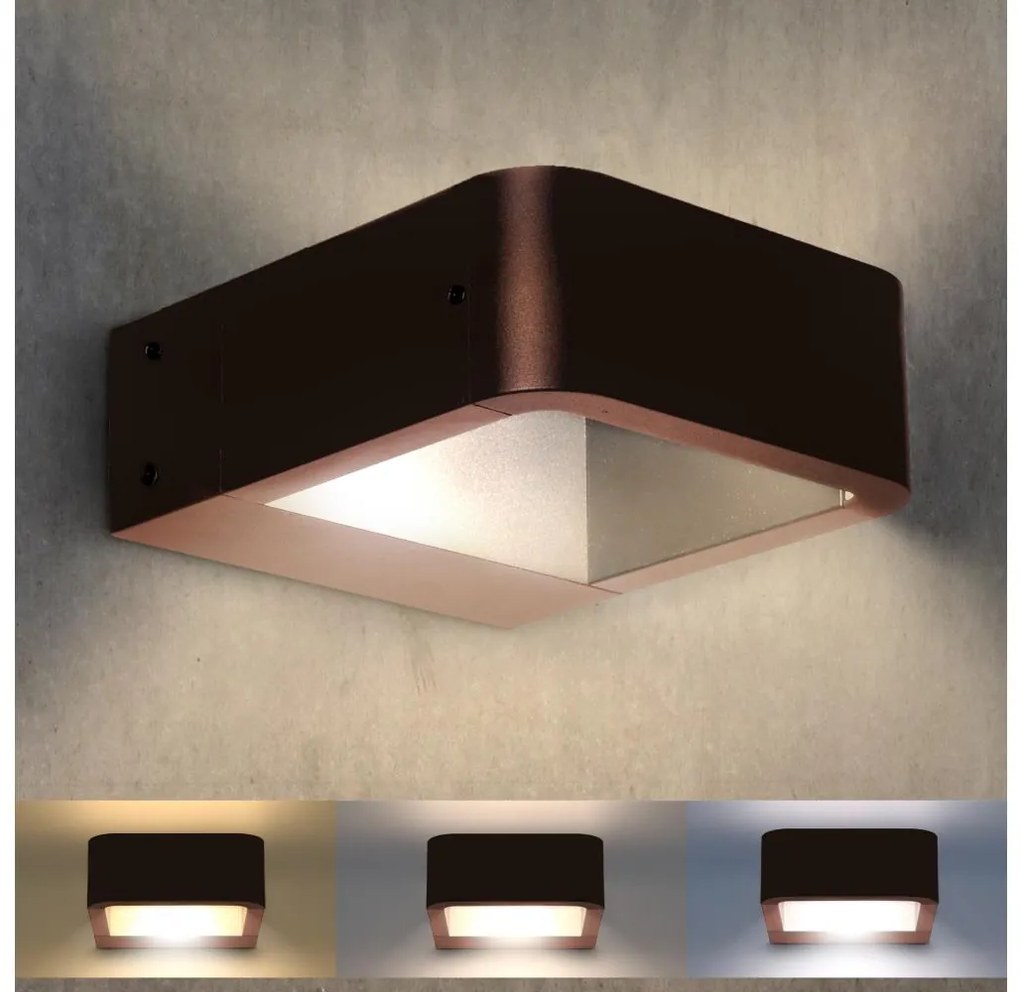 Brilagi - Lampada LED da esterno BARI LED/7W/230V 3000/4000/6000K marrone IP54