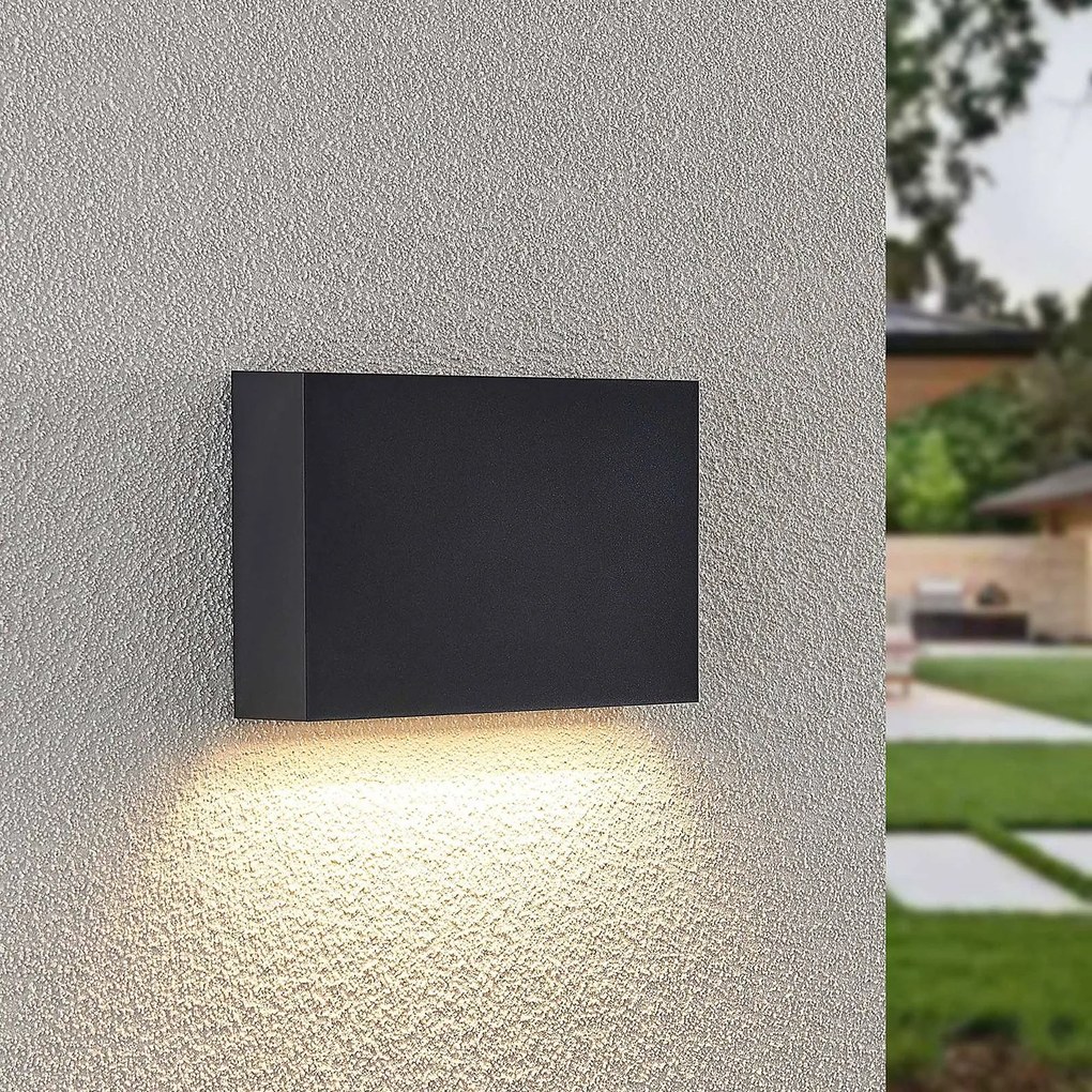 Applique da esterni a LED Jarte Lindby, Nero, Plastica, Moderno, Applique LED da esterni