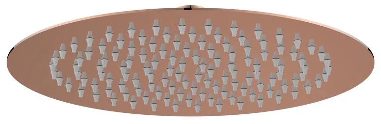 Soffione doccia AQUASANIT Cometa ø25cm in inox rame 1 getto