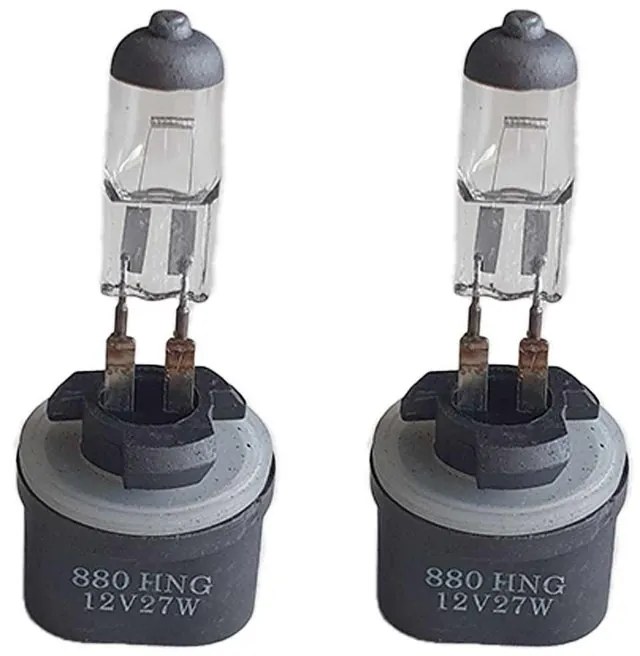 2 PZ Lampada Alogena Auto H27 880 12V 27W PG13 Piedi Dritti Trasparente Fendinebbia