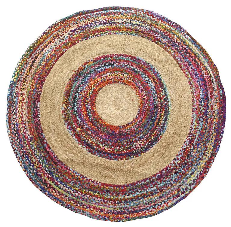 Tappeto DKD Home Decor Poliestere Cotone Multicolore Iuta (200 x 200 x 0,7 cm)