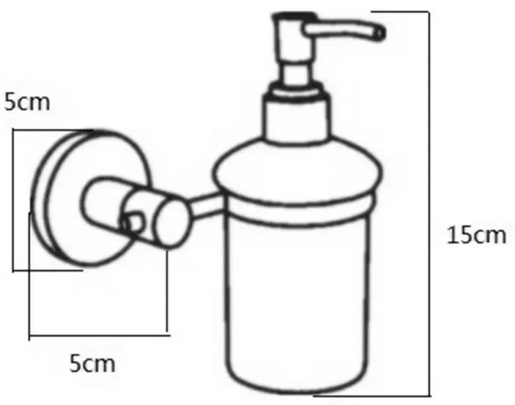 Dispenser sapone a muro in vetro satinato e metallo cromato Sprint